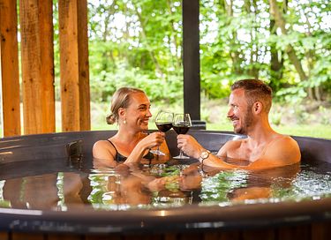 Romantische houten lodge met privé hottub - 22
