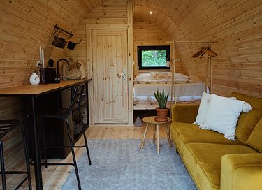 Houten Glamping Pod met eigen Hottub - 6